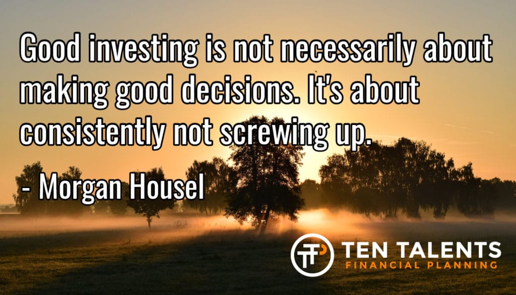 Morgan Housel quote (Good investing)