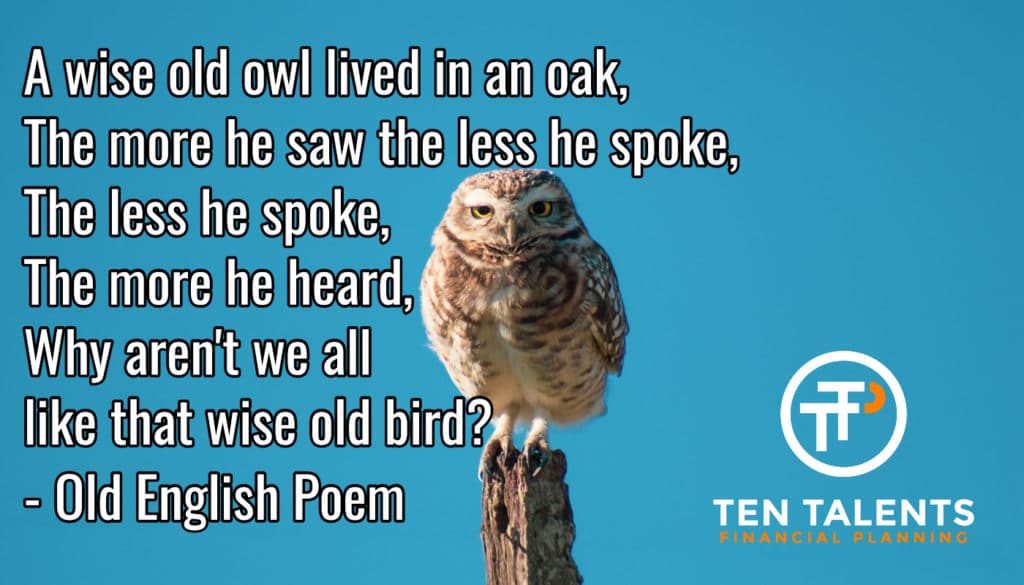 Wise Old Owl poem
