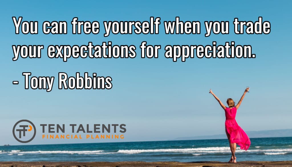 Tony Robbins expectations quote