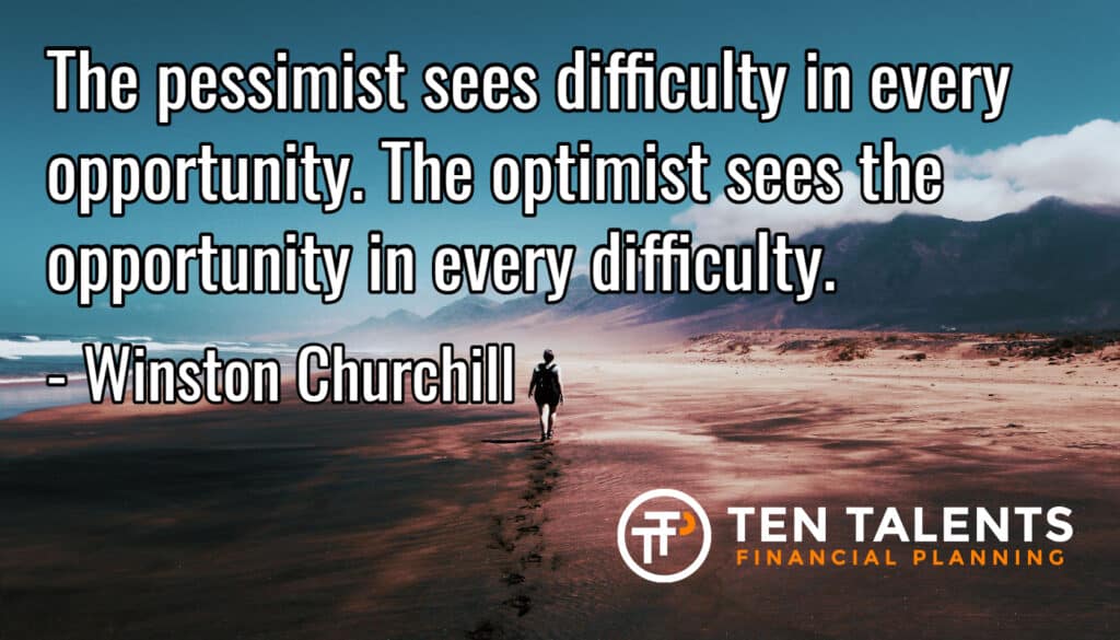 Winston Churchill optimist quote